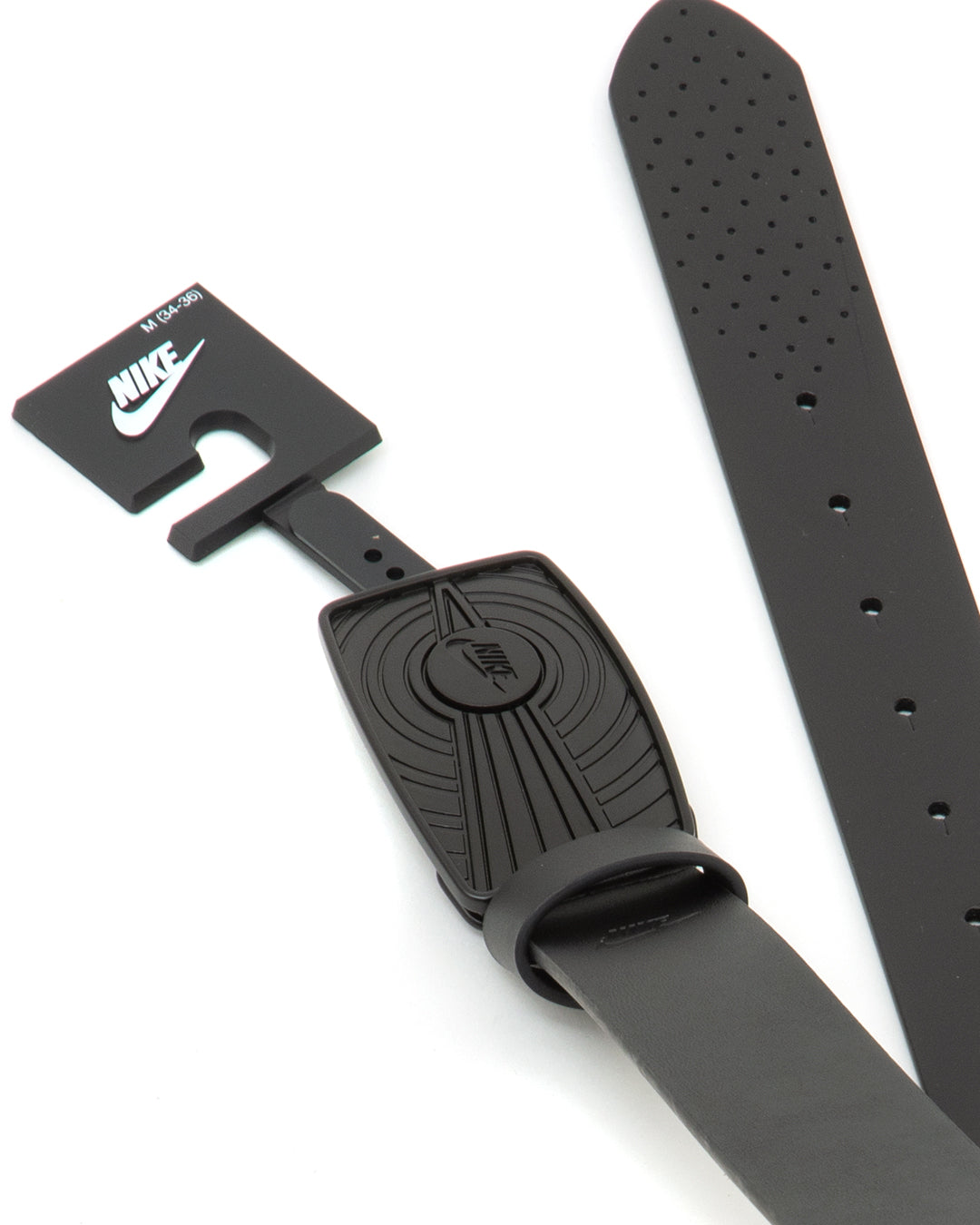 Perforated Accent w/Dunk Plaque Belt (Black)