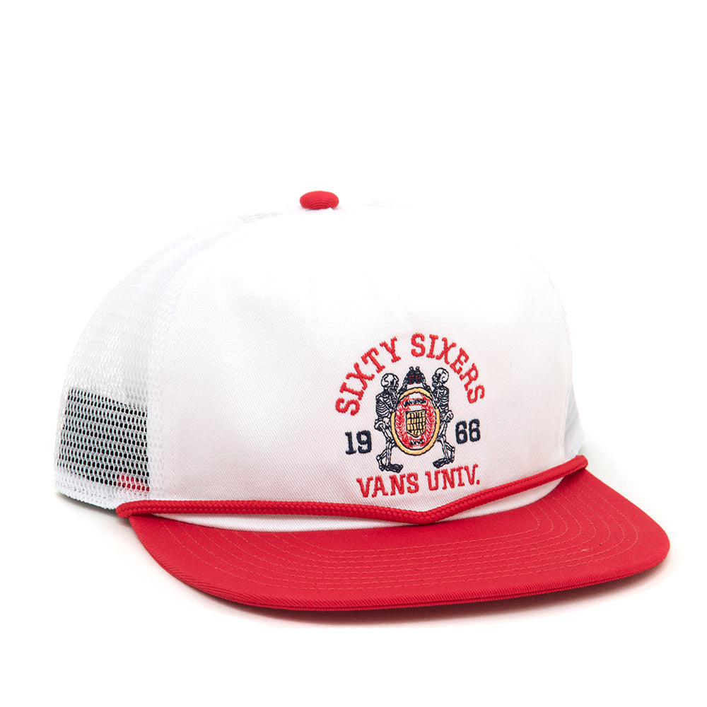 Sixty Sixers Strapback Trucker Hat (Racing Red / White) VBU