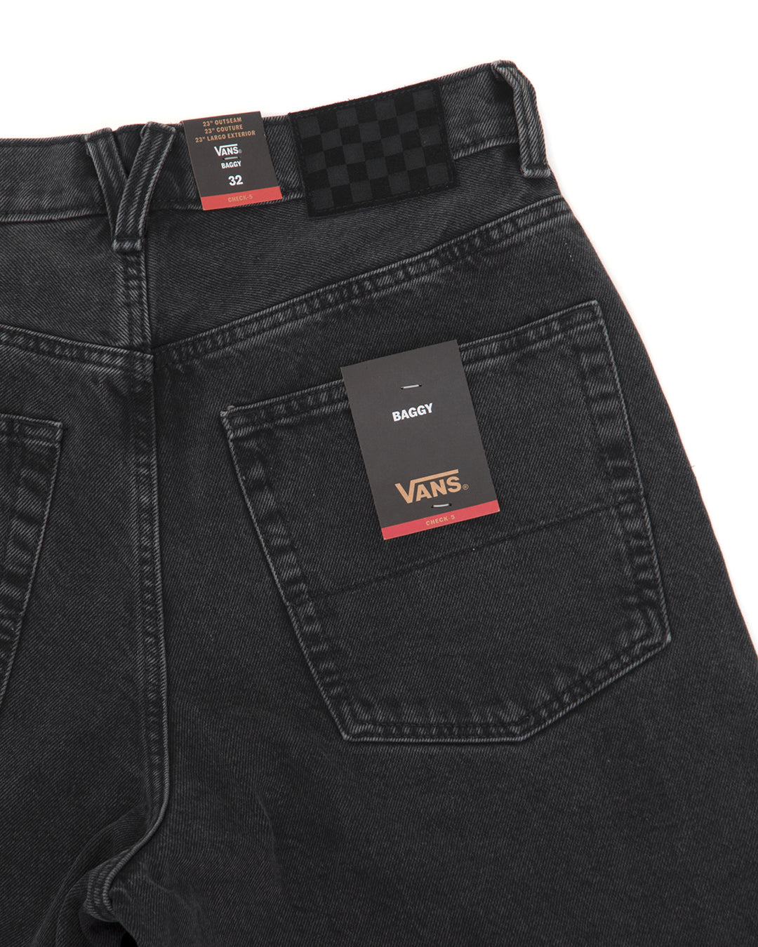 Check-5 Baggy Denim Shorts (Washed Black) VBU