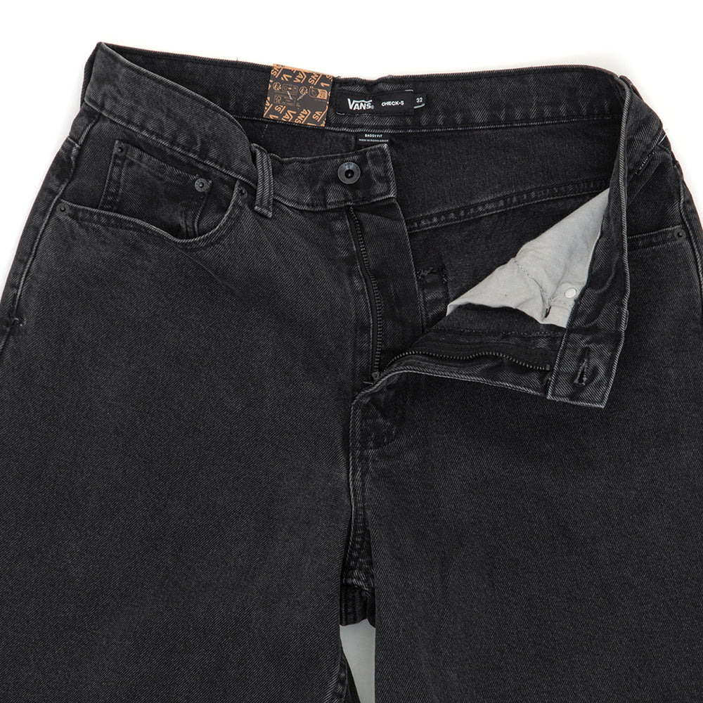 Check-5 Baggy Denim Shorts (Washed Black) VBU