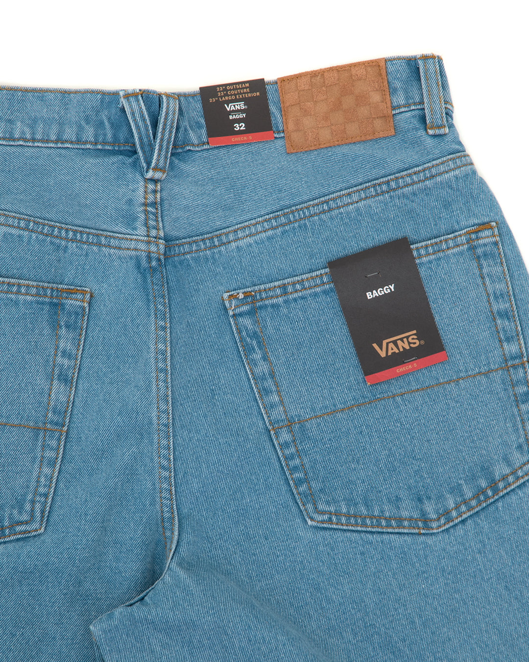 Check-5 Baggy Denim Shorts (Stone Wash / Blue) VBU