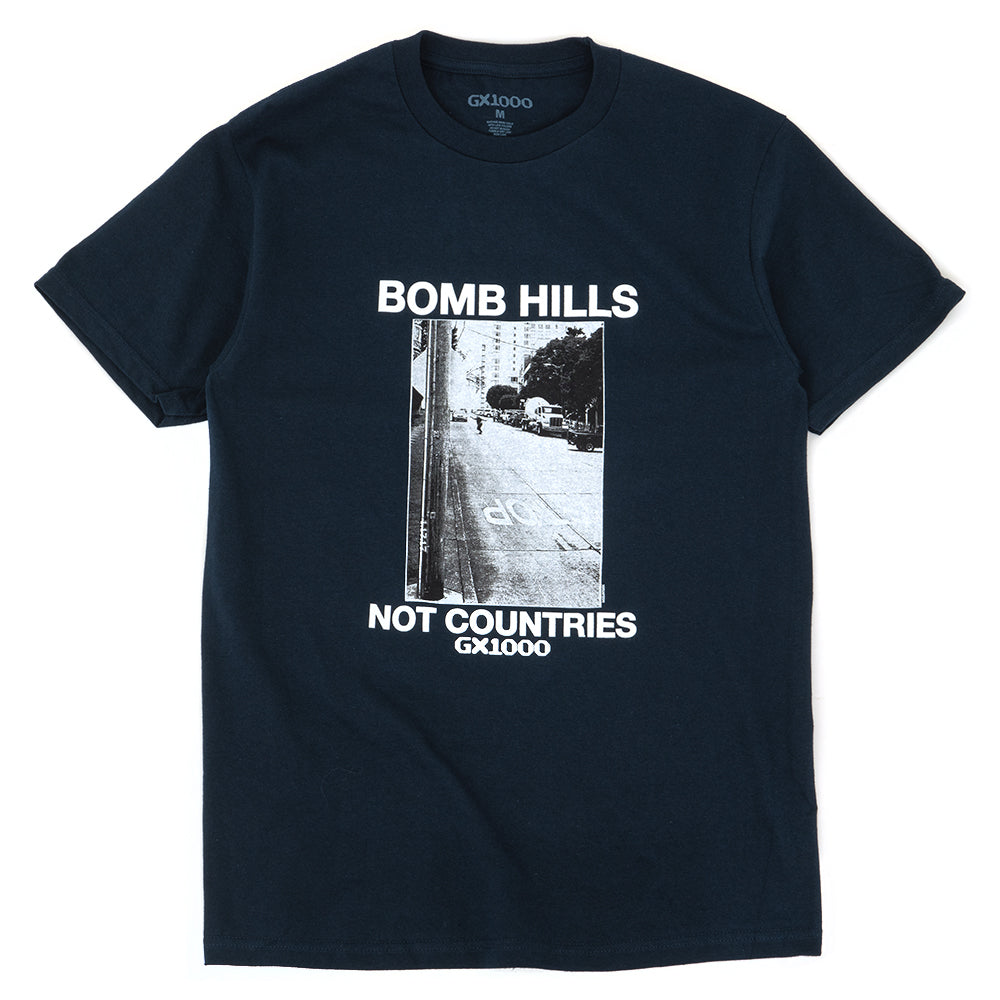 Bomb Hills Not Countries T-Shirt (Navy) (S)