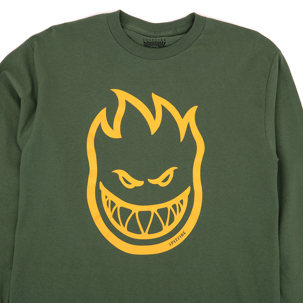 Bighead L/S T-Shirt (Military Green / Gold)