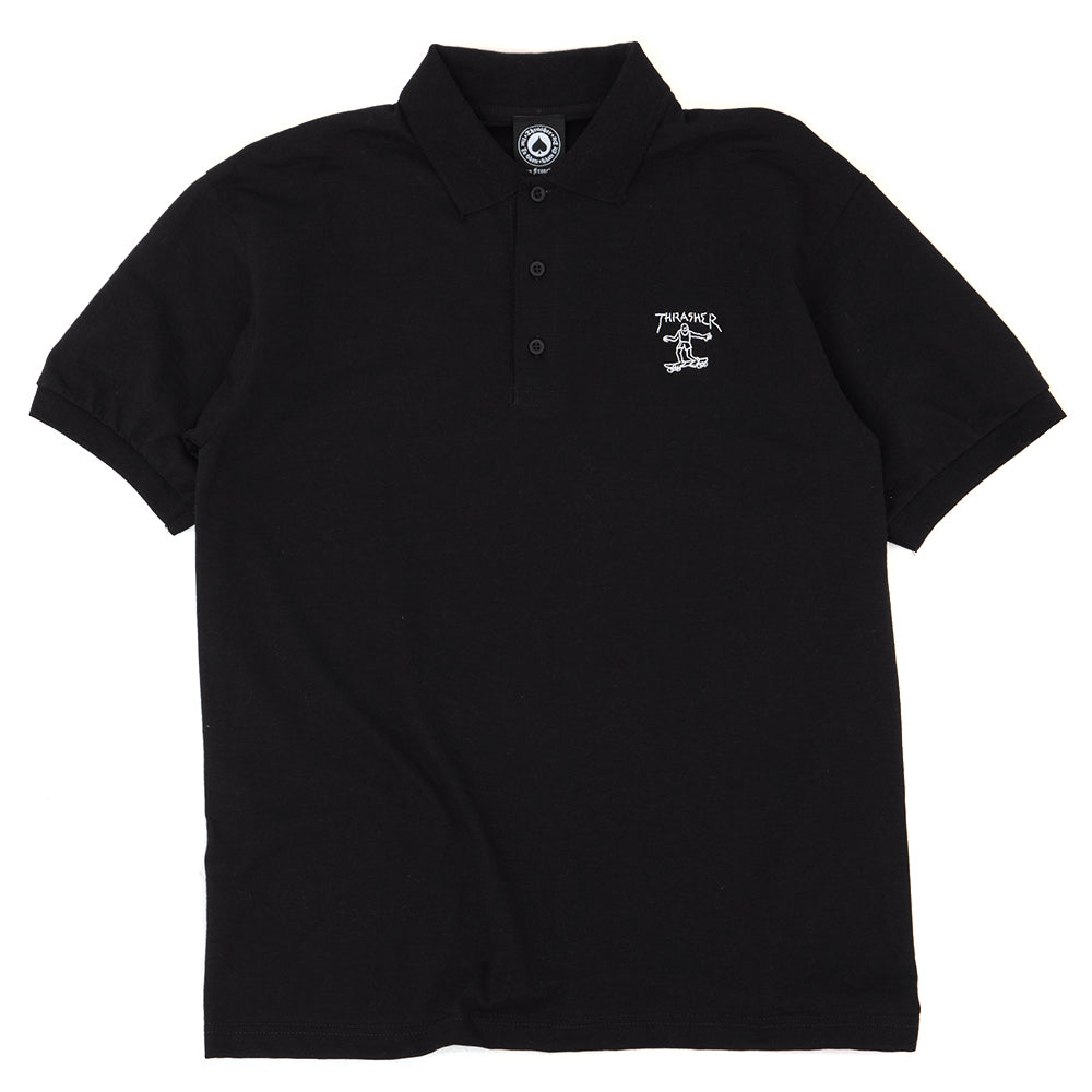 Mini Gonz Embroidered Polo Shirt (Black) (S)
