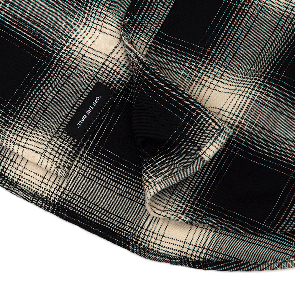 Monterey III Flannel Buttondown Shirt (Black / Oatmeal) VBU