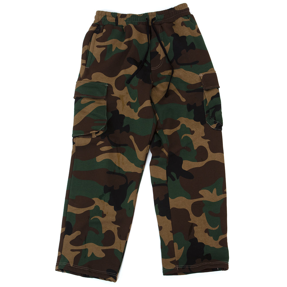 O.G.S. Fleece Cargo Pants (Woodland Camo) (S)