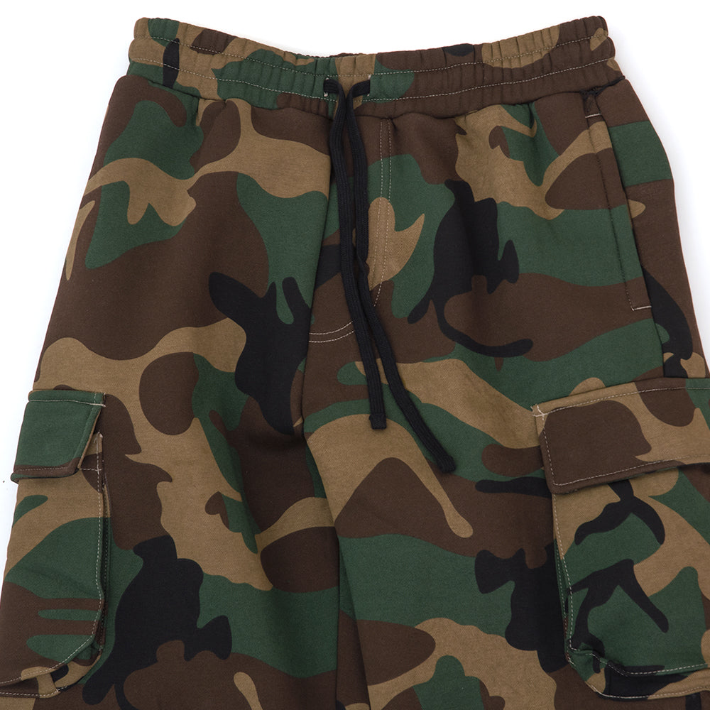 O.G.S. Fleece Cargo Pants (Woodland Camo) (S)