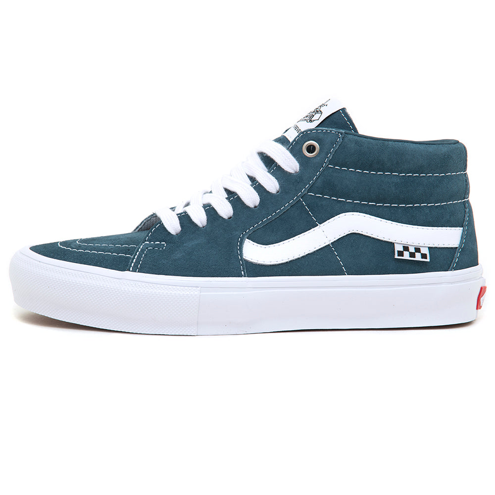 Skate Grosso Mid (Pig Suede) Blue / White VBU