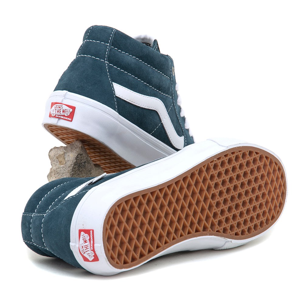 Skate Grosso Mid (Pig Suede) Blue / White VBU