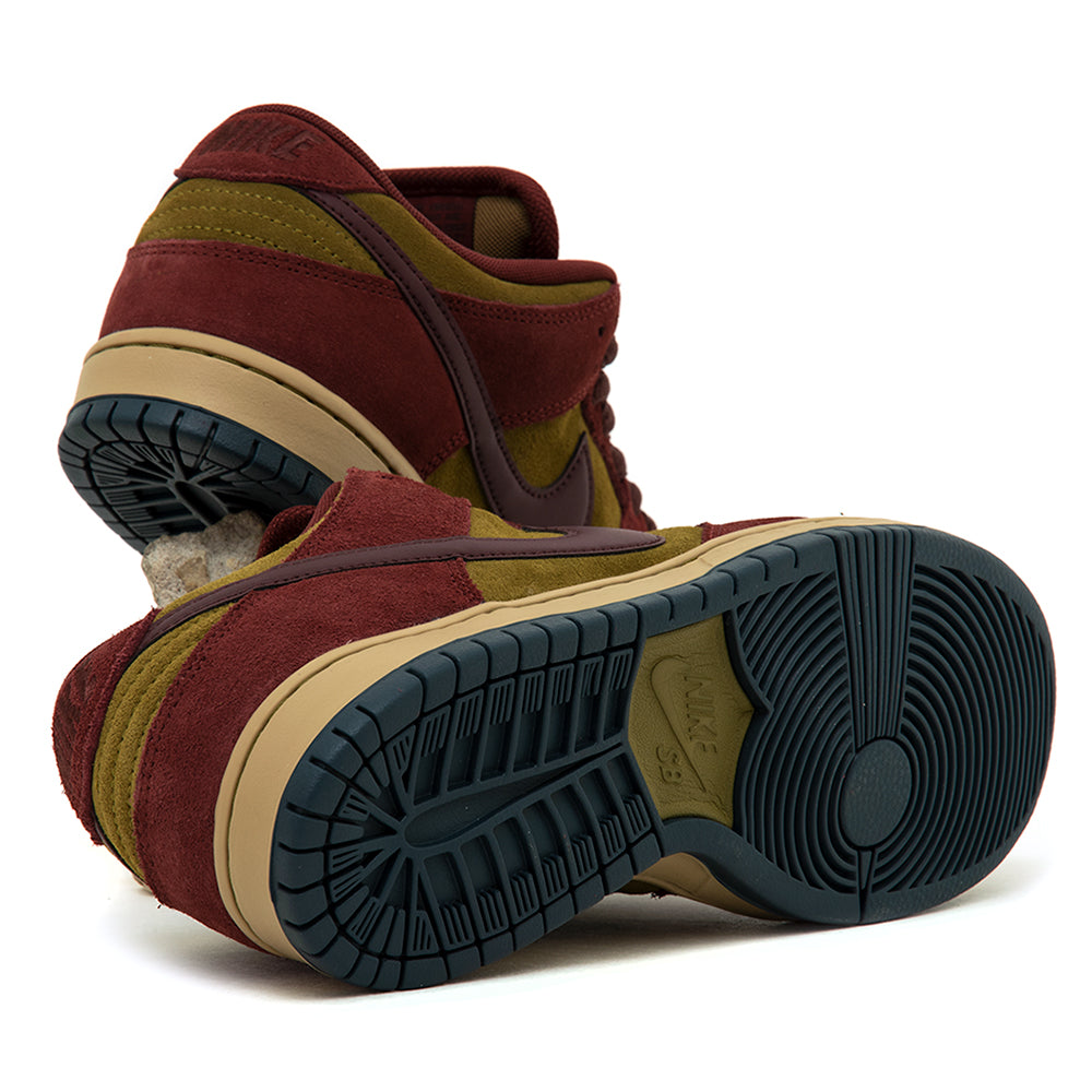 Dunk Low Pro ( Dark Team Red / Burgundy Crush-Olive Flak) (S)