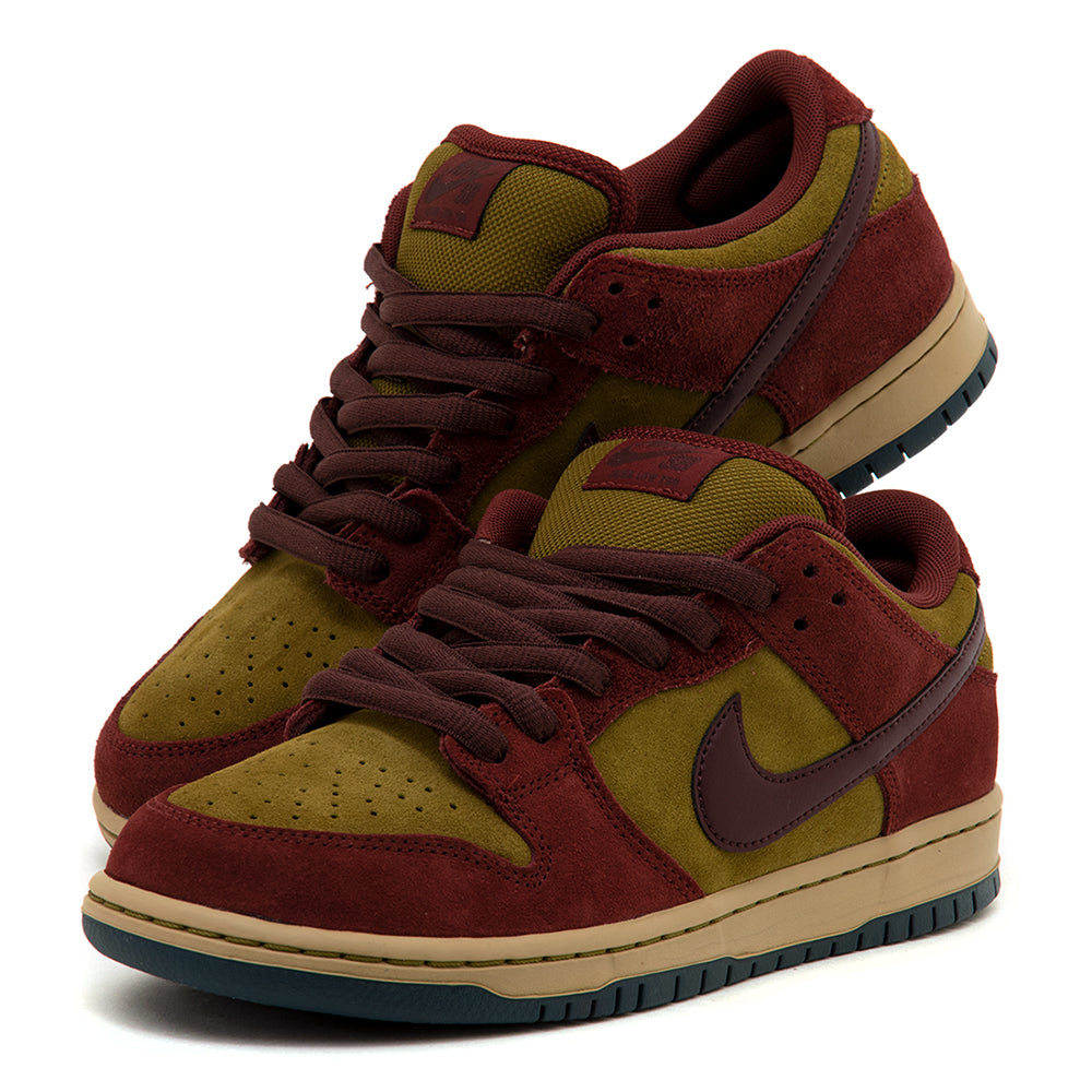 Dunk Low Pro ( Dark Team Red / Burgundy Crush-Olive Flak) (S)