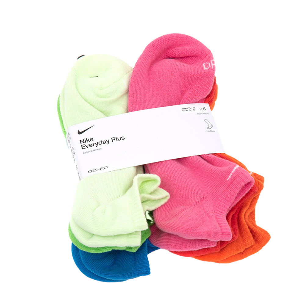 Nike Everyday Plus Cushioned Training No-Show Socks 6 Pairs (Multicolor)