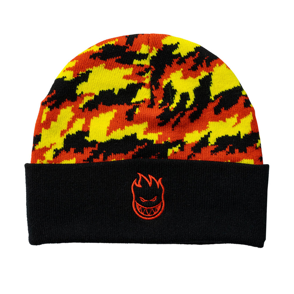 Bighead Flame Cuff Beanie (Black)