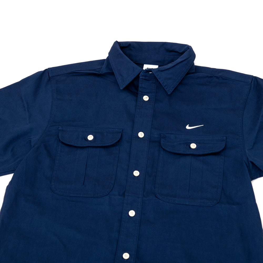 Skate Short-Sleeve Woven Button Up (Midnight Navy / Coconut Milk) (S)