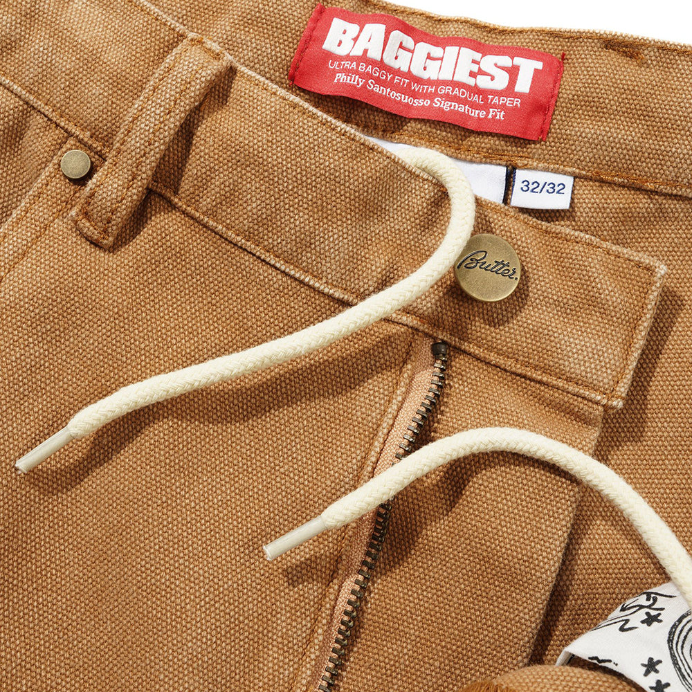 Santosuosso Duck Canvas Denim Jeans (Brown)