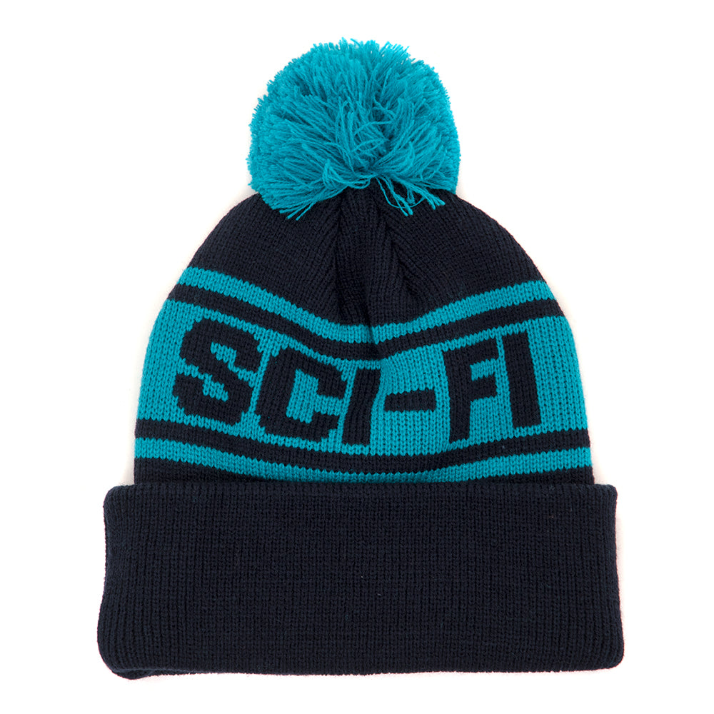 Sci-Fi Pom Beanie (Navy / Jade)