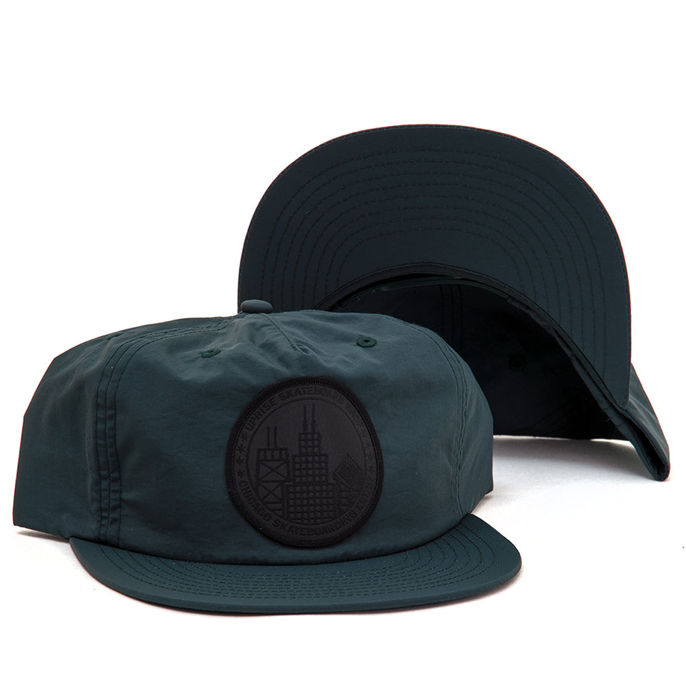 City Seal Nylon Snapback (Forest Green / Blackout)