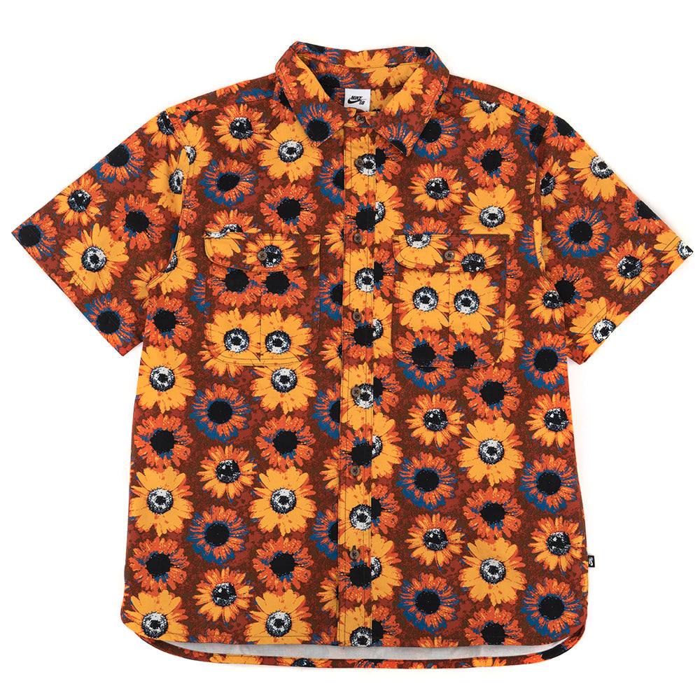 Tanglin S/S Woven Skate Button-Up Shirt (Light Bone/University Gold/White)