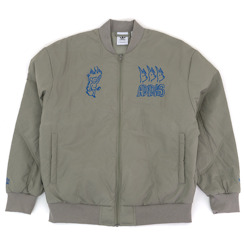 Dill Quilt Jacket (Silver Pebble / Royal Blue) (S)