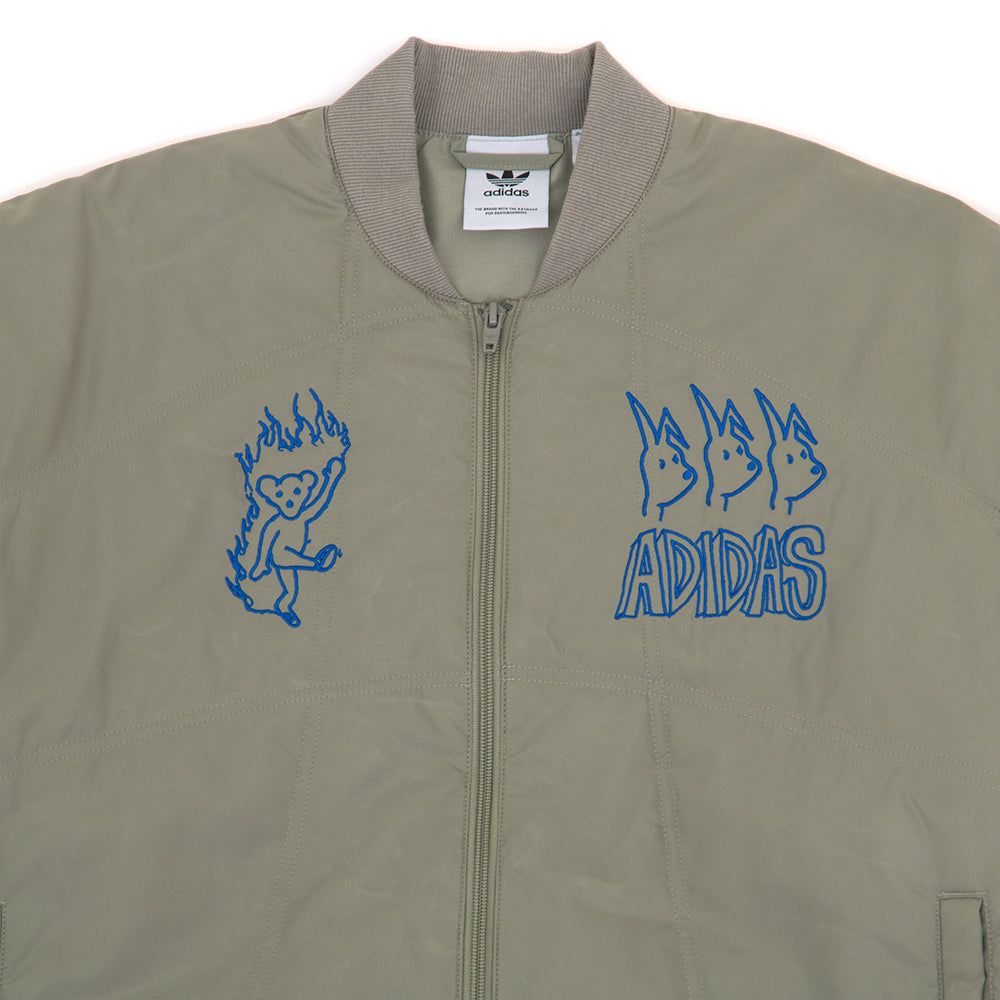 Dill Quilt Jacket (Silver Pebble / Royal Blue) (S)