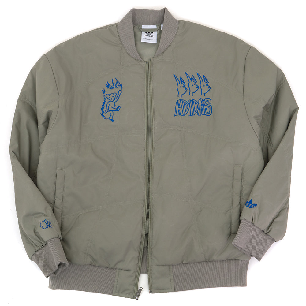 Dill Quilt Jacket (Silver Pebble / Royal Blue) (S)