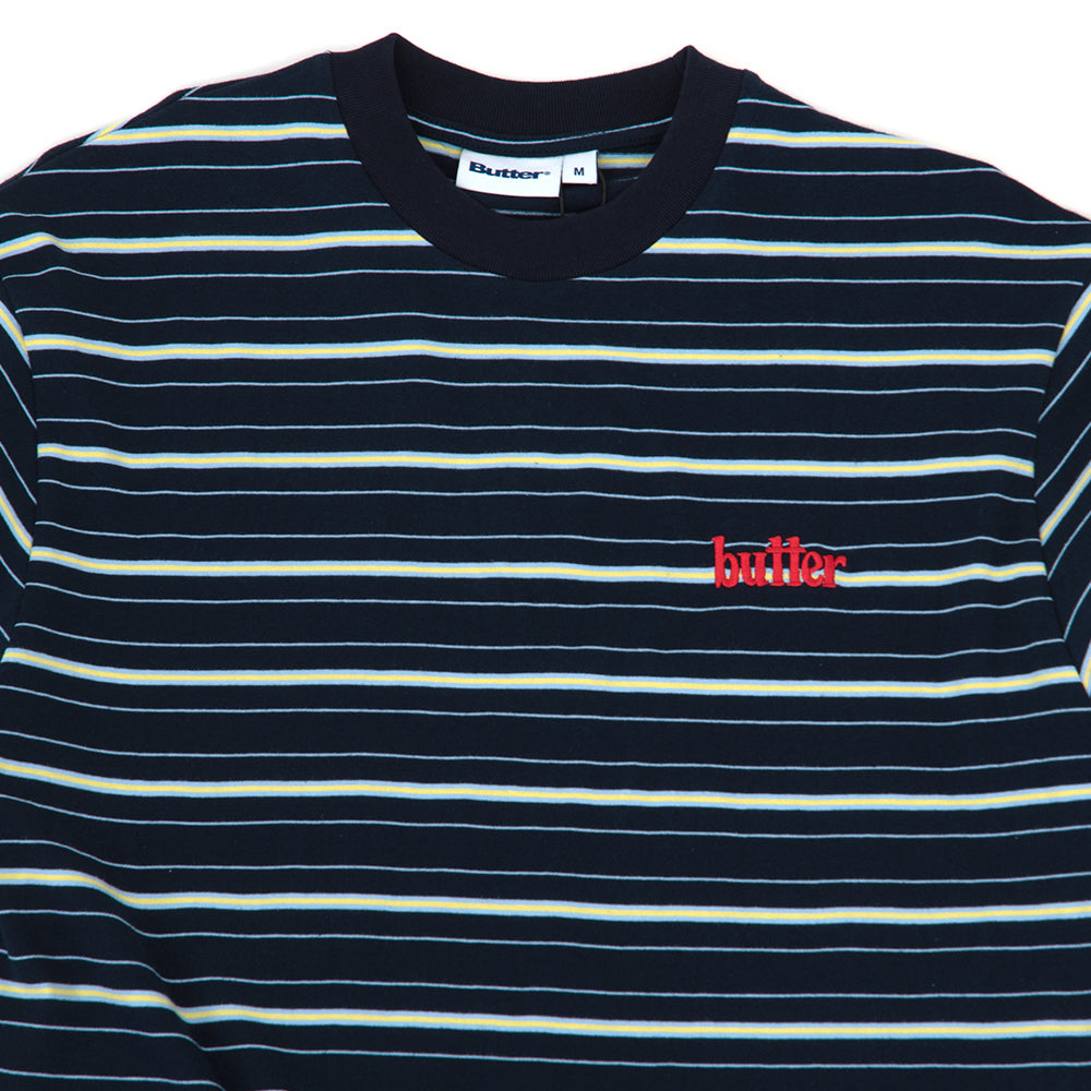 Park Stripe T-Shirt (Black / Sky / Banana)
