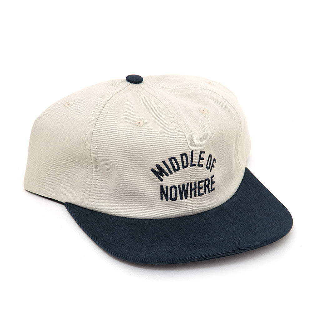Middle of Nowhere Polo Strapback Hat (Navy / Stone)