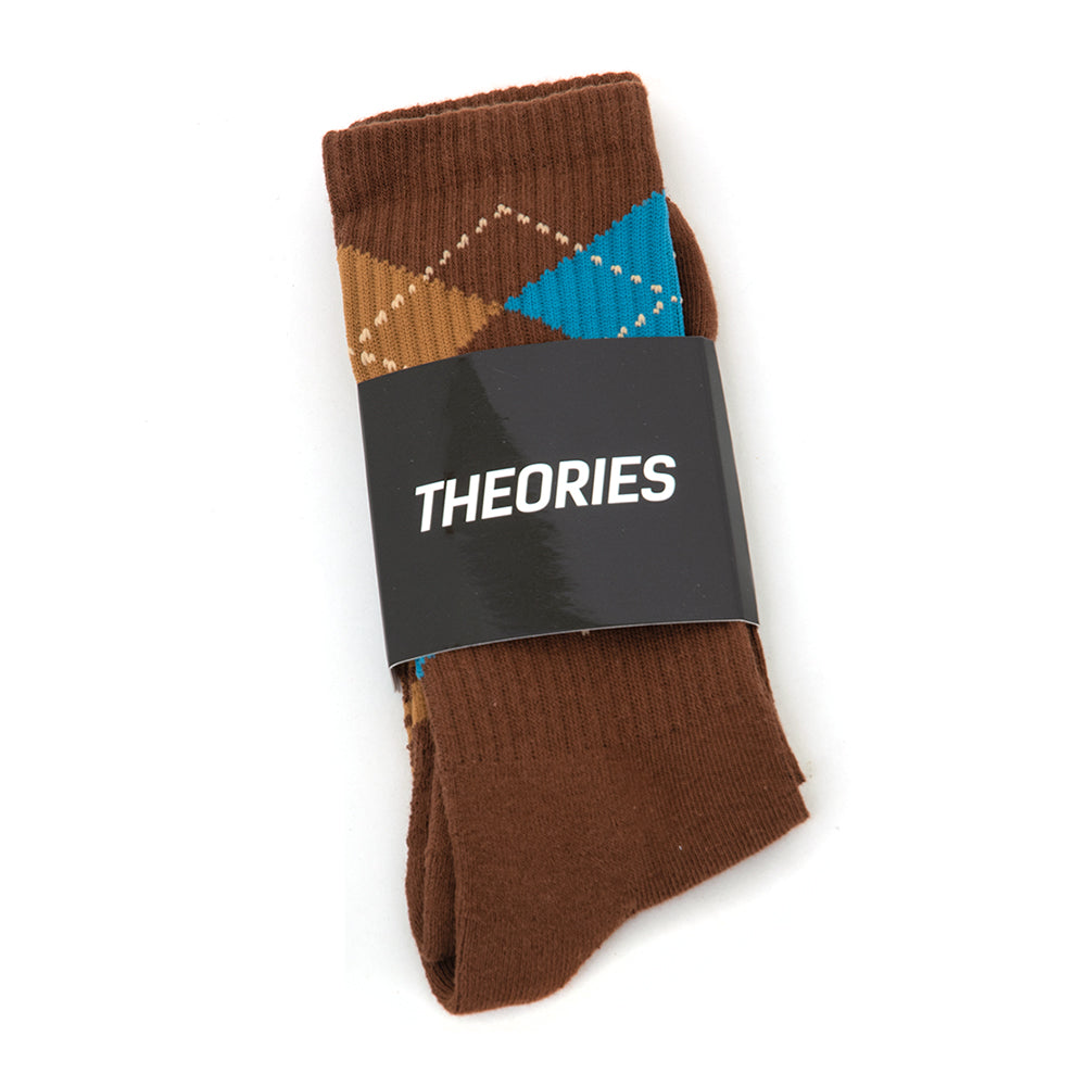 Argyle Crew Sock (Rust)
