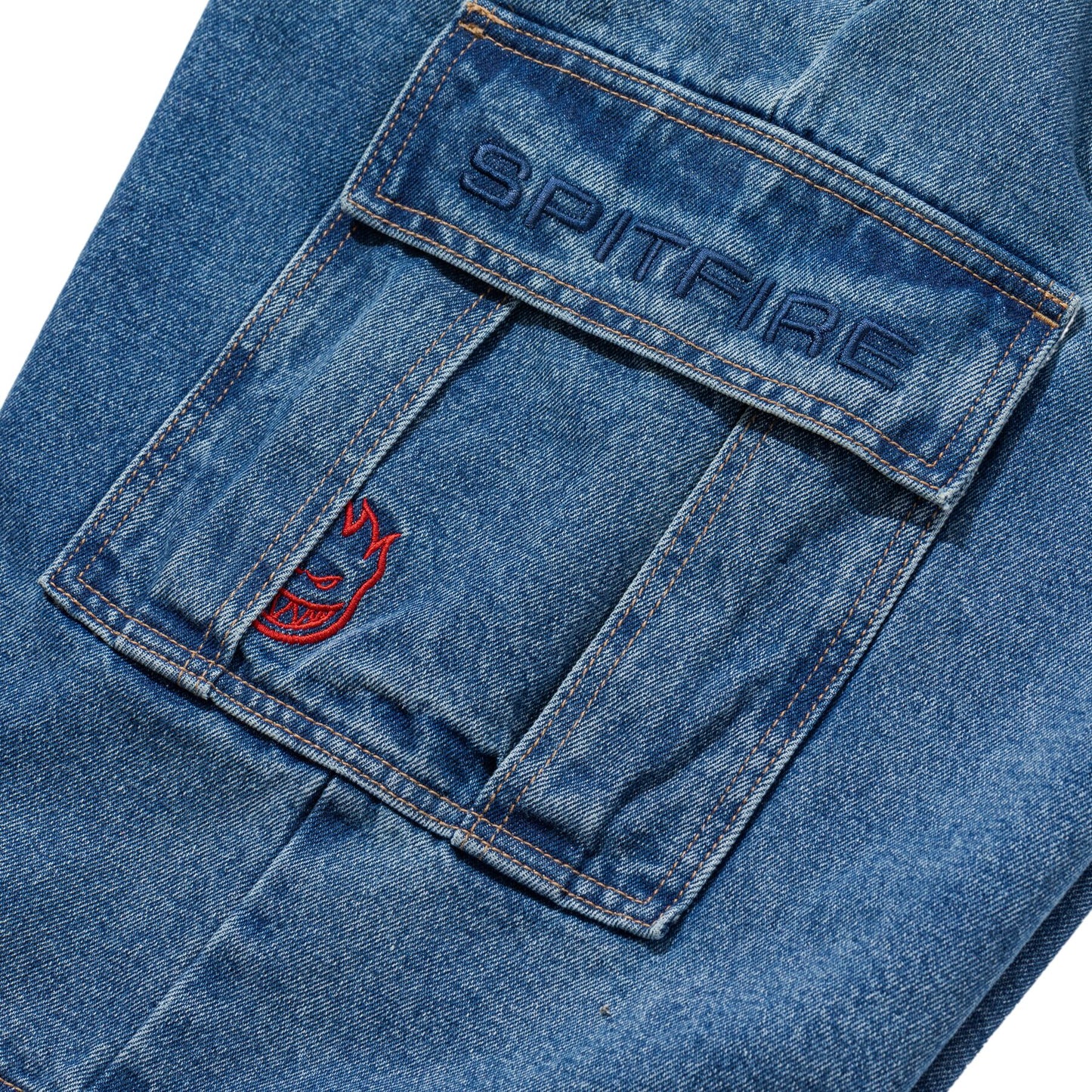 Classic 87' Denim Cargo Short (Light Stone Wash)
