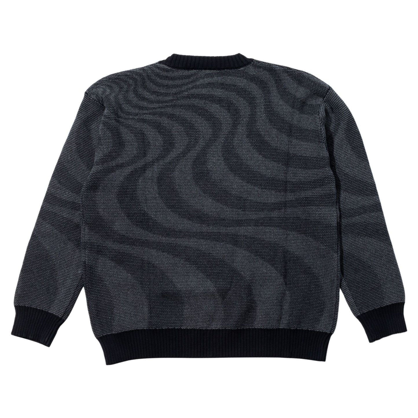 Classic Swirl Bighead Fill Emb. Knit Sweater (Black / Grey)