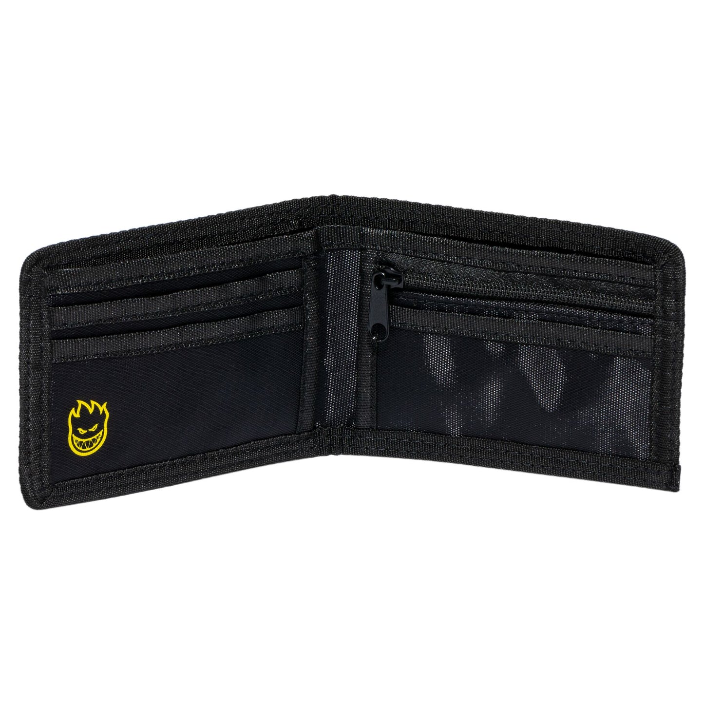 Flames Script Bifold Wallet (Black)