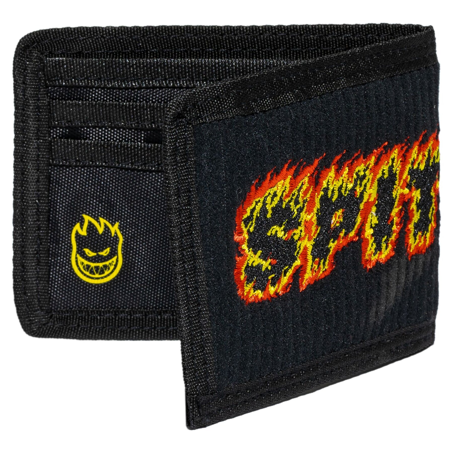 Flames Script Bifold Wallet (Black)