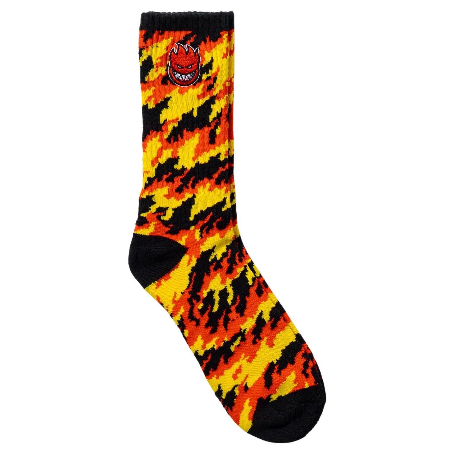 Bighead Fill Embroidered Sock (Flame)