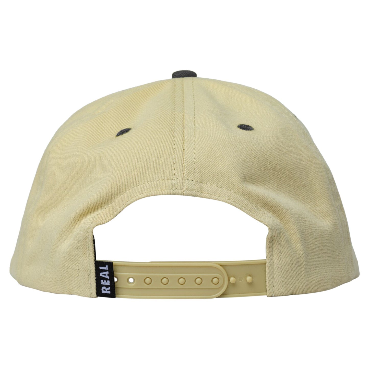 EMB Embroidered Adj. Snapback Hat (Tan / Charcoal)
