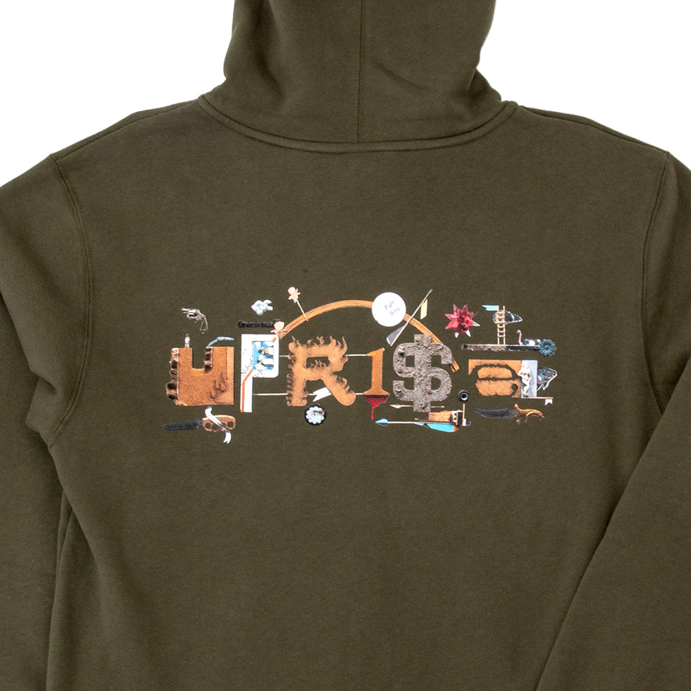 Fight Song Zip Up Hoody (Army Green)