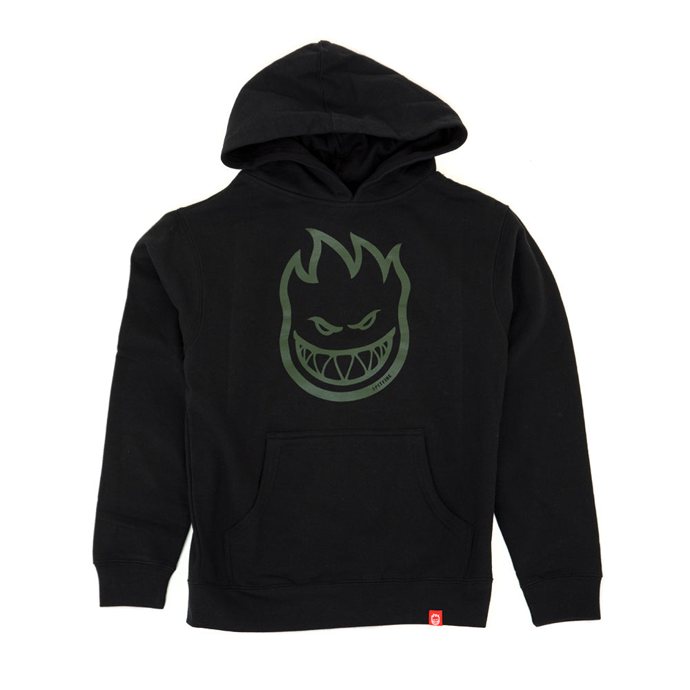 Youth Bighead Hooded Sweatshirt (Black / Olive) (S)