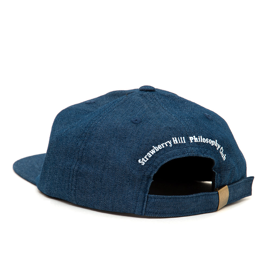 Strawberry Hill Embroidered Strapback Hat (Denim) (S)