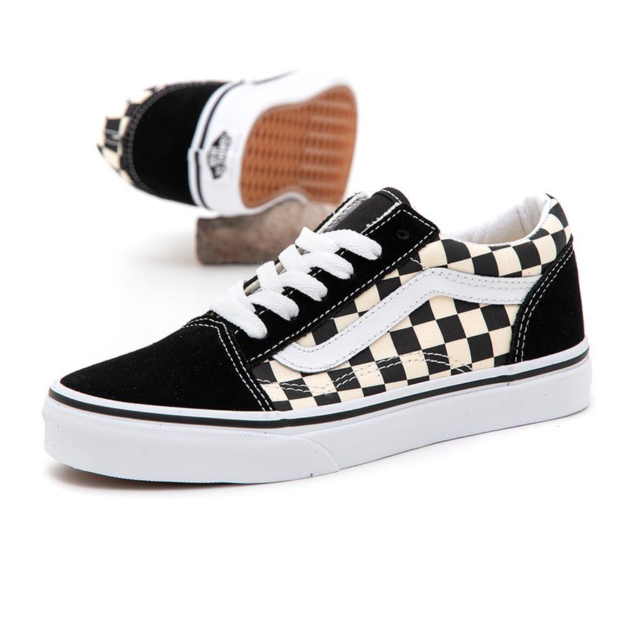 Youth Old Skool (Primary Check) Black / True White VBU