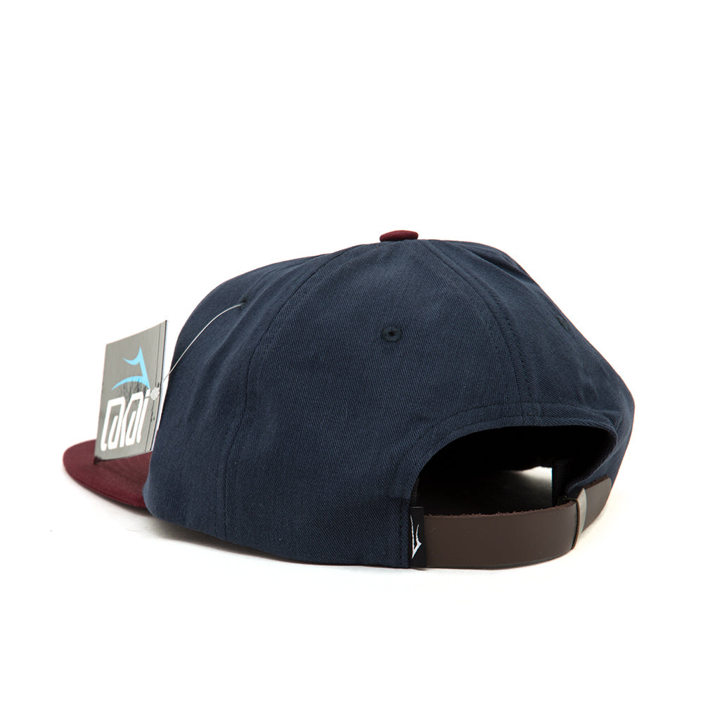 Letterman Polo Strapback Hat (Navy / Burgundy) (S)