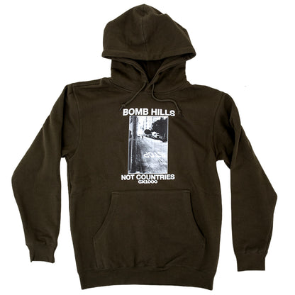 Bomb Hills Not Countries Hooded Sweatshirt (Green)