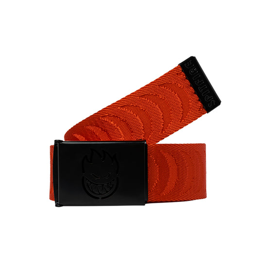 Bighead Cut Out Jacquard Swirl Belt (Red / Black)