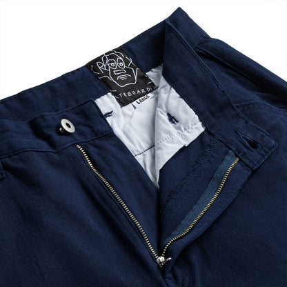 Eyes Embroidered Twill Pant (Navy / Green)