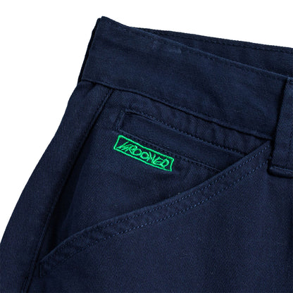 Eyes Embroidered Twill Pant (Navy / Green)