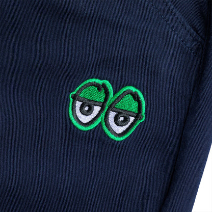 Eyes Embroidered Twill Pant (Navy / Green)