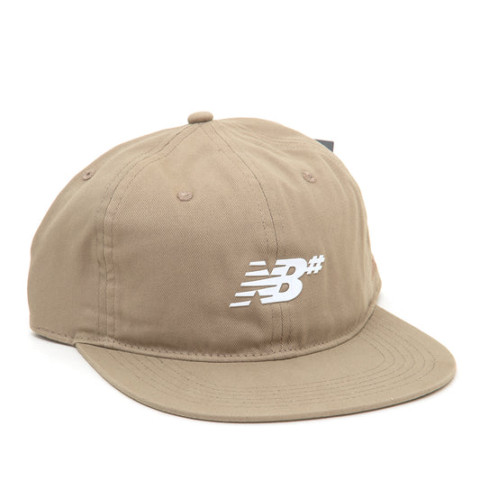 6 Panel A Frame Flat Brim Snapback Hat (Arid Stone)