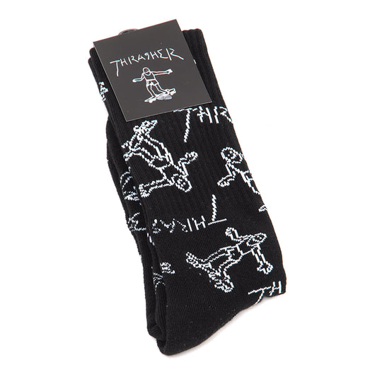 Gonz Logo Crew Sock (Black)