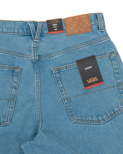 Check-5 Baggy Denim Shorts (Stone Wash / Blue) VBU