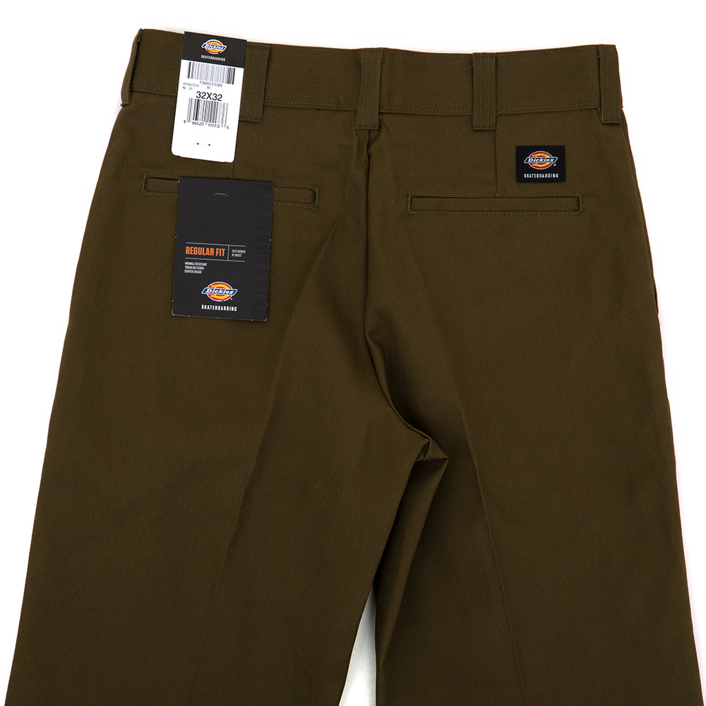 Regular Fit Twill Pant (Dark Olive) (S)