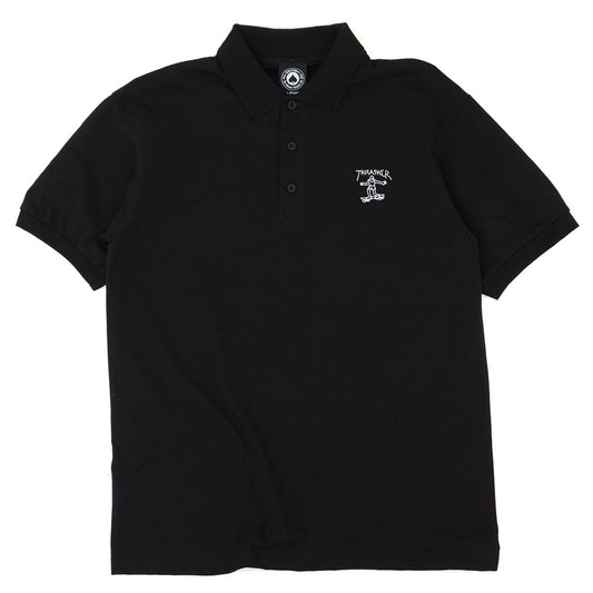 Mini Gonz Embroidered Polo Shirt (Black)