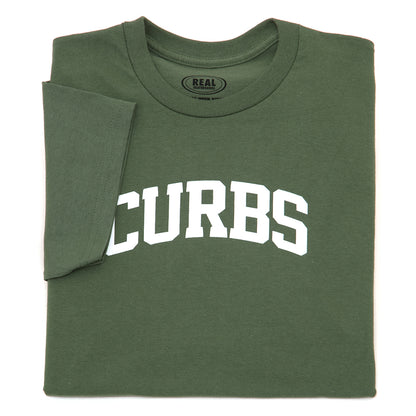 Curbs S/S T-Shirt (Military Green / White) (S)